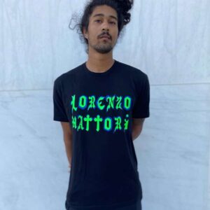 Green blue logo tee