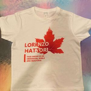 Red leaf crop tee